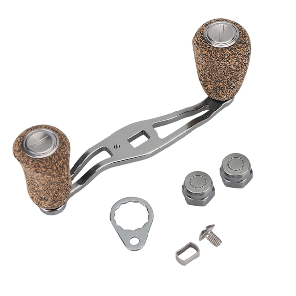 Fiskespinderegreb Træ Knapper Carbonfiber Ramme med Beslag Udskiftningsdele (Pistol Farve)
