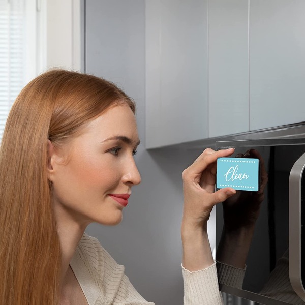 Rengör smutsig diskmaskin magnet, vändbar diskmaskin skylt,