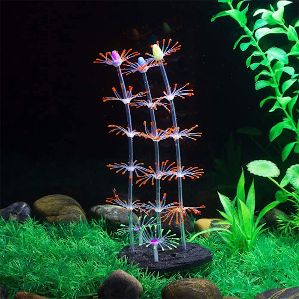 4 stk. Glødende Vandmænd Ornament Dekoration til Akvarium Fisk Ta