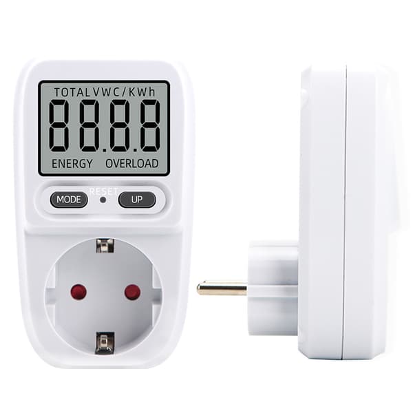 Wattmeter stikkontakt energimåler, energiforbrugsmåler Controller