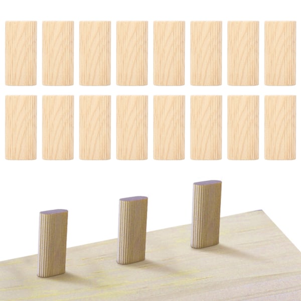 50 Pcs Wood Dowel 10x50mm Solid Beech Wood Tenon Insertion Block for Woodworking Furniture Splicing