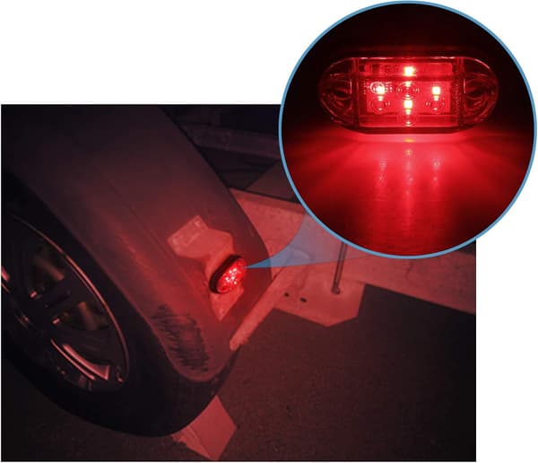 4x4LEDs Sidelys Foran Bak Klaring Lys Vanntett LED Ma