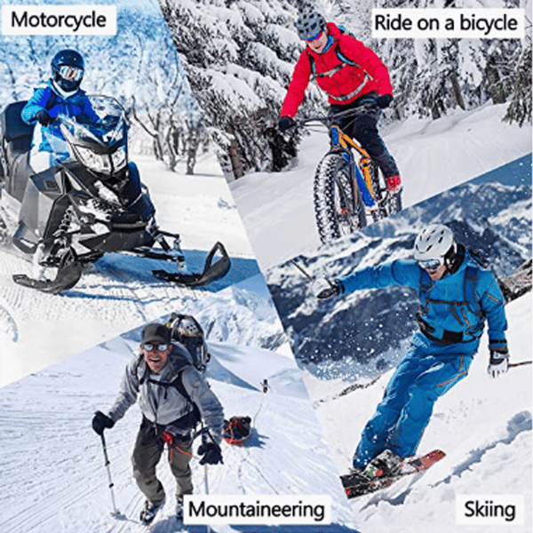 Udendørs skihandsker til mænd, vinter plus fløjl, tykke ridehandsker, varme, vandtætte, touch screen Black Shape2
