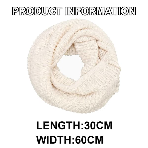 Stor Stickad Damhalsduk Vinter Stickad Infinity Halsduk Mode Tjock Varm Cirkel Loop Halsdukar Mjuk Höst Vinter Tjock Varm Dam
