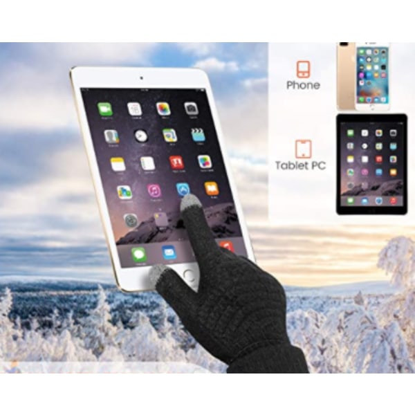 3 Par Dame Vinter Touchscreen Hansker Varme Fleecefôret Strikkhansker Elastisk Mansjett Vinter Tekstmeldingshansker