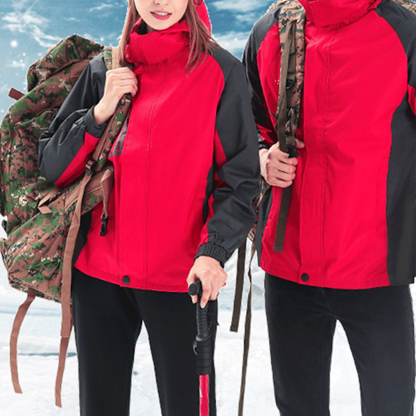 Unisex Vattentät Vindtät Utomhus Varm Jacka Skidåkning Bergsklättring Termisk Jacka (L)