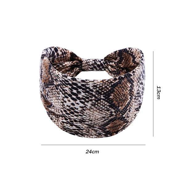 Stretchiga Hårband, Snabbtorkande Boho Pannband Halkfria Hårband Svettabsorberande Leopardtryck Bohemisk Stil för Kvinnor (6 st)