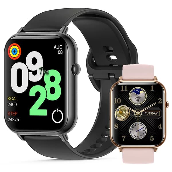 Pro Smartwatch til kvinder – med  &  Phs, Fitness, pulsmåler, søvn, 1,4” IPS Touchscreen, flere urskiver