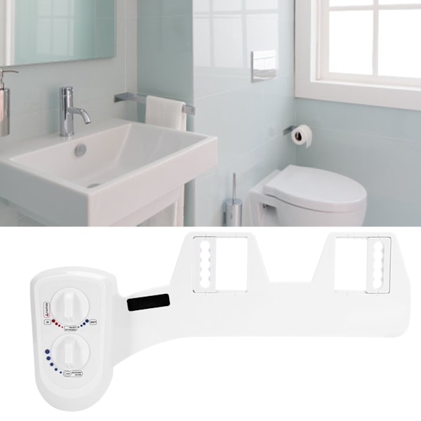 Intelligent Toalett Bidet Set med Dubbel Vridknapp Icke Elektrisk Självrengörande Enkel Munstycke Bidet Toalettfäste G7/8
