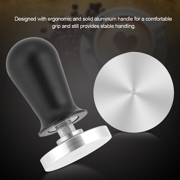 Ergonomisk Kaffepress, Platt Rostfri Bas Espresso Maskintillbehör med Giftfri Anti-Rost Design för Perfekt Kalibrerat Kaffe