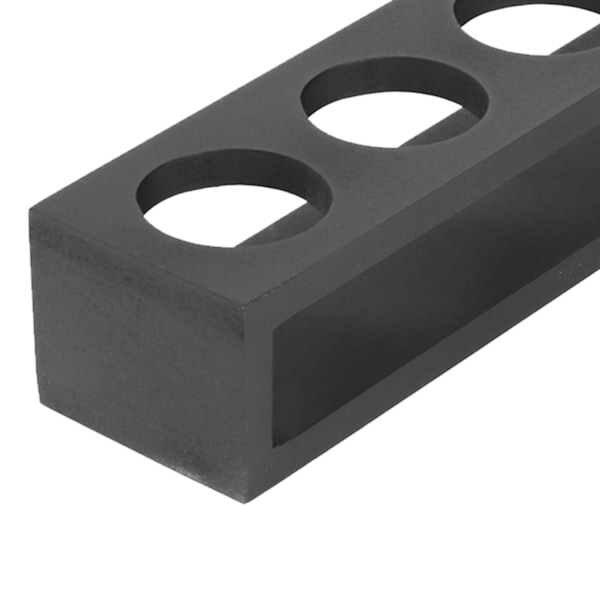 Svart trevinstativ for vinglass, koppholdere, stativ for hjemmebar, restaurant, bryllup, svart rett 6 hull