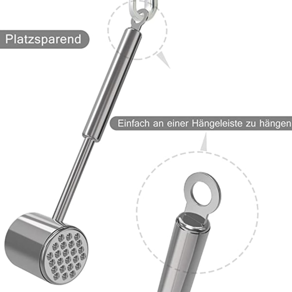 Köttmörare dubbelsidig Köttklubba i 304 rostfritt