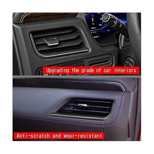 Bil Karbonfiber Dashbord Side Utløpsramme Deksel Trim For 2023 Abs