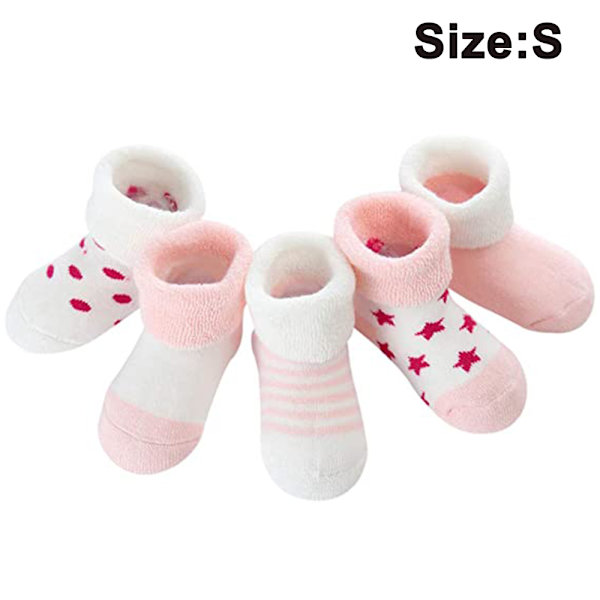 5 par nya varma babyfrottésockor, babystrumpor, tecknade baby
