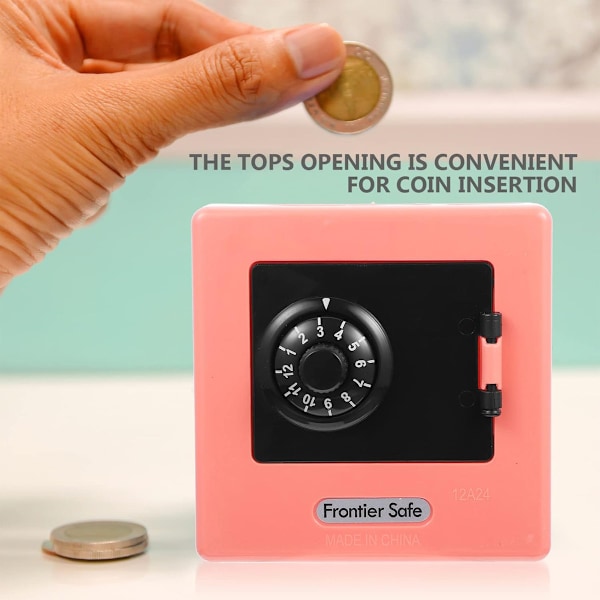 Spargrisleksak Mini Säkert Elektroniskt Säkert för Mikro Leksaker Digital Spargris för Små Räkning Spargris Pengar Räknare Maskin Mynt Röd Miniatyr