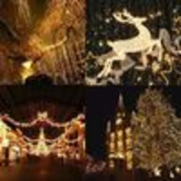 Istappsljus för Jul, Varmvita Utomhusdekoration Kopplingsbara Julljus med 8 Lägen, Vattentät Istappsbelysning för Utomhus Trädgård och