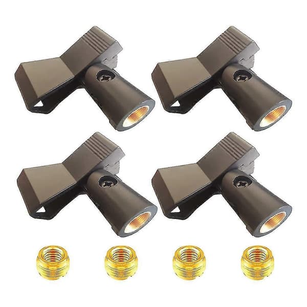 Mikrofonklips For Stativ Med 5/8 tommer Til 3/8 tommer Adaptere Mikrofonklips Holder Justerbar Mikrofon