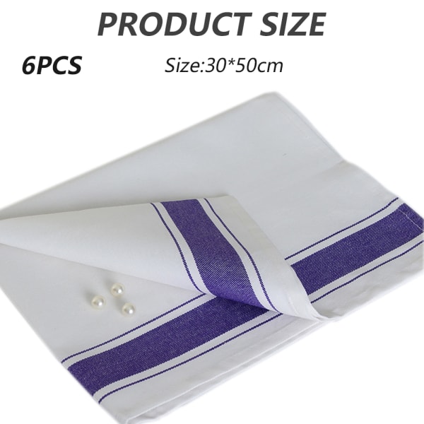 6Pcs Stripe Napkins, Cotton 50*30cm Napkin, Stripe Cloth Napkin