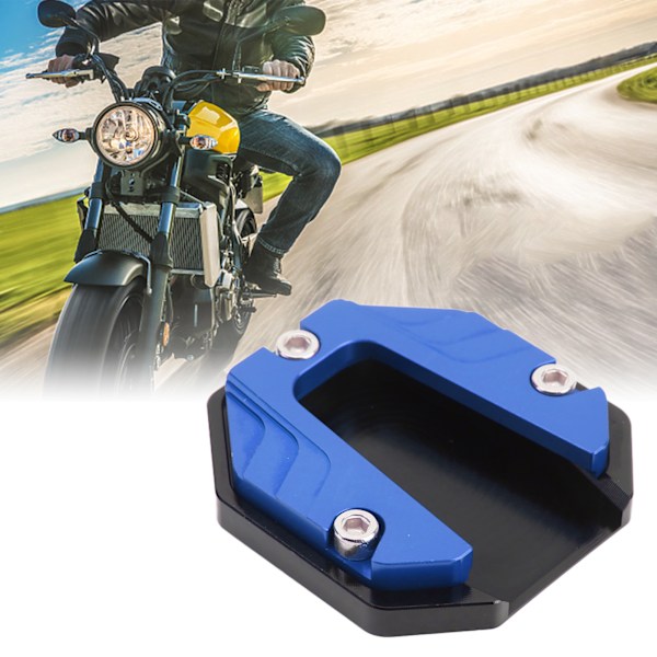 Motorcycle Side Stand Plate Pad High Strength Kickstand Pad Plate Support Accessory Blue