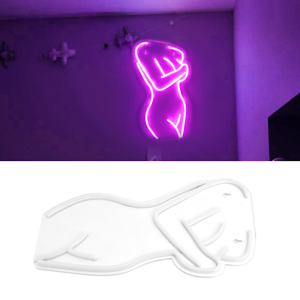 Nøgen Dame Model LED Neon Lys USB Drevet Vægskilt Kunst til Hjem Shop Bar Fest Bryllup