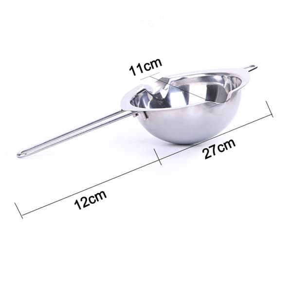 Dobbeltkedel i rustfrit stål, elegant design til smeltning af chokolade, rustbestandig til små portioner, dobbeltkedel sæt til smør, ost, voks