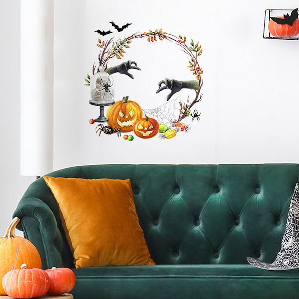 3 sarjaa Halloween-aiheisia nurmikon renkaita, haamu käsiä ja kurpitsaa kotiin