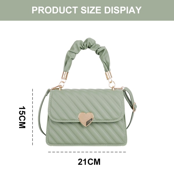 Mode kunstig læder plisseret håndtaske skulder crossbody