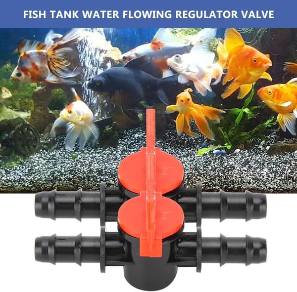 2 stk. fisketankreguleringsventiler, vannstrømkontrollerrør