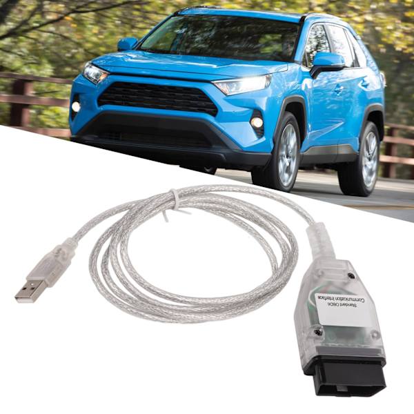J2534 MINI VCI-kabel Plast OBD2 Diagnostisk Sladd för KLine ISO 9141, KWP 2000 ISO 142304