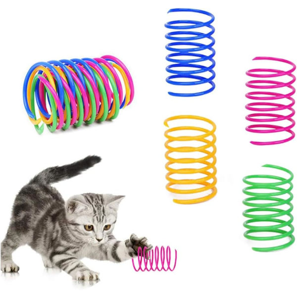 Cat Spiral Spring, 4 st Cat Creative Toy att döda tid och behålla