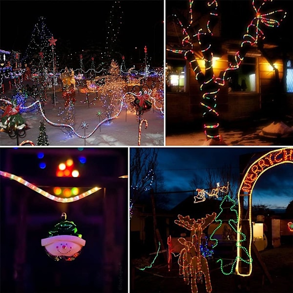 Enchanted Evenings, 200 RGB LED Flerfärgad Vattentät IP65 Utomhus/Inomhus Dekor Med 16 Färger Fjärrkontroll, Flexibel Kul För Jul, Fester,