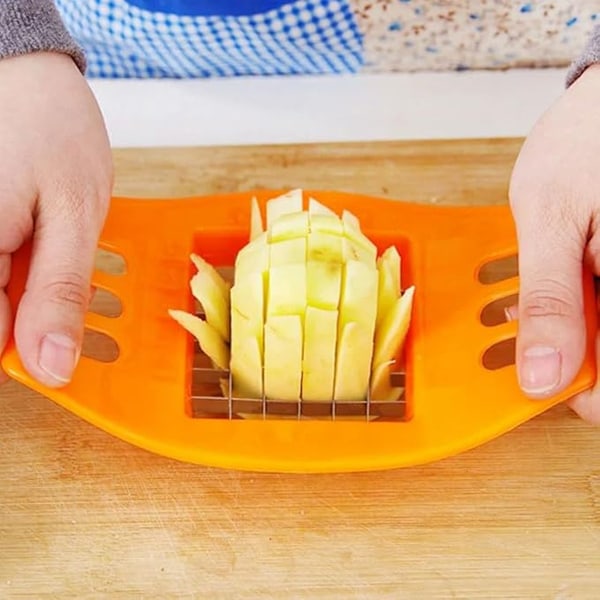 Potatisskärare Chipskärare med enhetligt blad Bärbar frukt- och grönsaksskärare (orange)