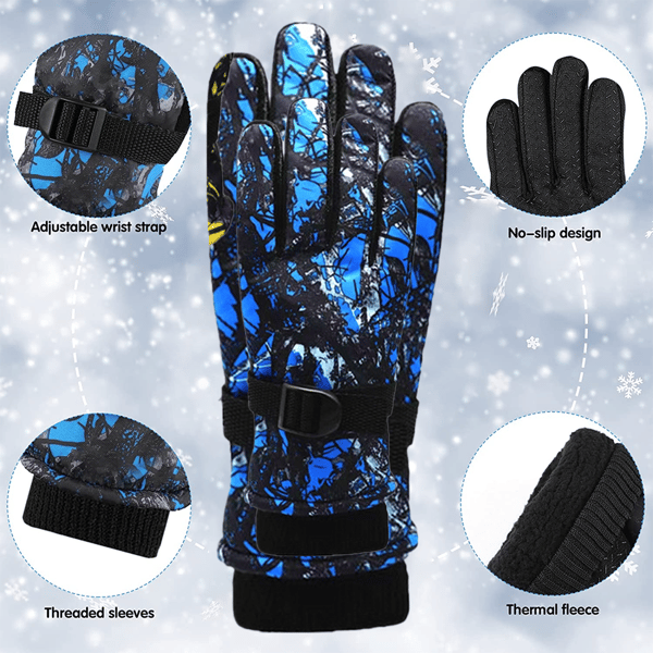 Vinter Skidhandskar Vattentäta Vindtäta Snöhandskar Unisex Foder Varma Handskar