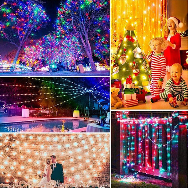 Enchanted Evenings, 200 RGB LED Flerfärgad Vattentät IP65 Utomhus/Inomhus Dekor Med 16 Färger Fjärrkontroll, Flexibel Kul För Jul, Fester,
