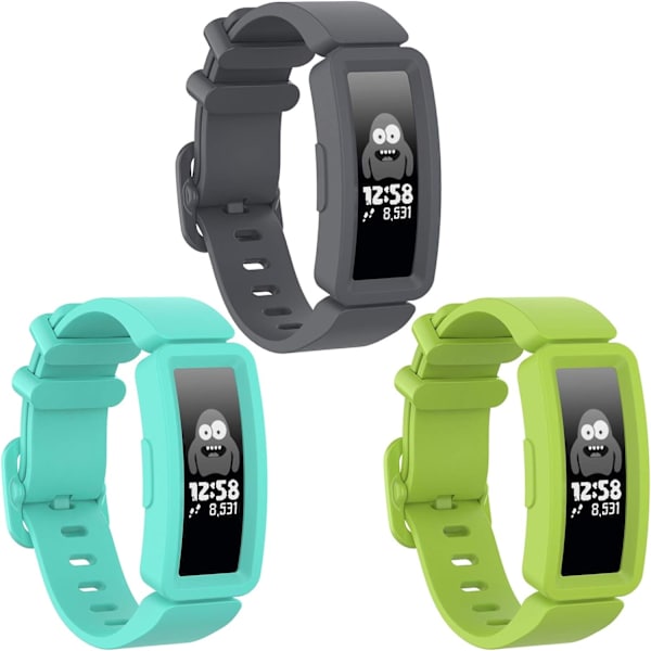 Kompatibel med Fitbit Ace 2-bånd for barn 6+, myk silikon