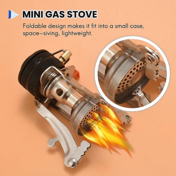 Mini Gasskomfyr Super Lett Campingkomfyr Utendørs Matlagingsbrenner Foldbar Camping Gasskomfyr Med