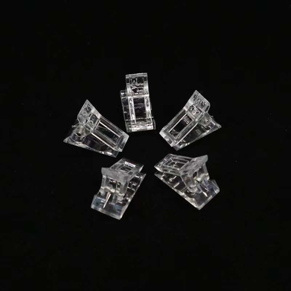 10 stk negltipsklemmer for rask bygging av polygel, plastfinger