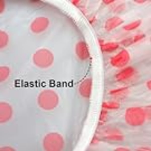Vanntette dusjhetter, gjenbrukbar dusjhette i plast med elastisk bånd for sikker passform, moteriktig design langhårsbeskyttelse badehette
