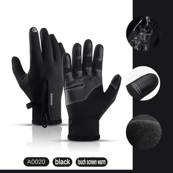 Vinterhansker for menn og kvinner, vanntette varme hansker, fingertuppsensitiv,