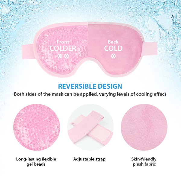 Ögonmask, återanvändbara pärlor Ice Pack, Hot Cold Therapy för Puffy
