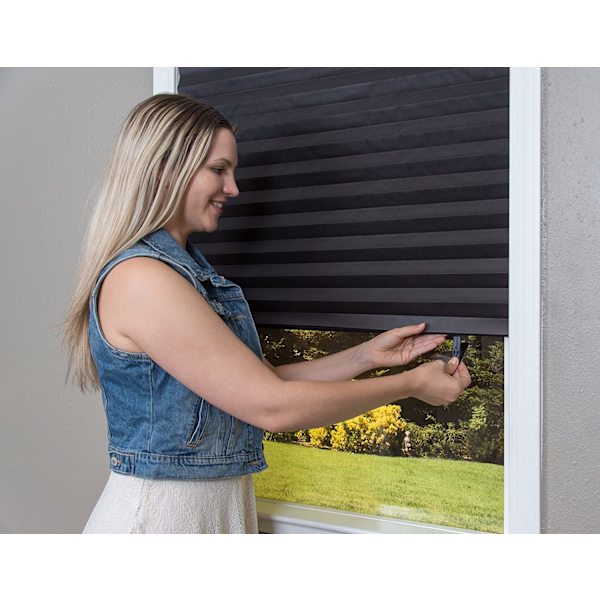 Original Blackout Plisserad Pappersgardin Svart, 36” x 72”,
