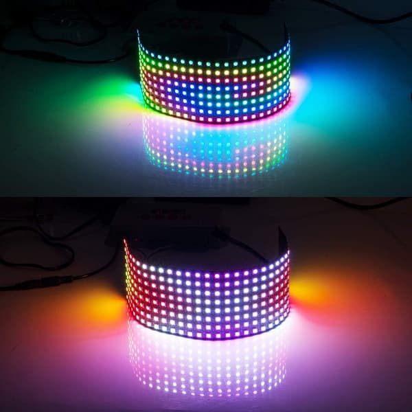 LED Phantom Pixel Skjerm WS2812, DC5V, 32 * 8cm Programmerbar RGB