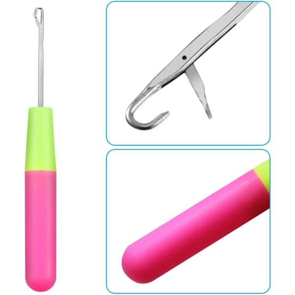 Latch Hook-nålar, ett komplett set för hantverksentusiaster, inklusive rak plastkrok, böjd träkrok, försegling av virkning, Revamp Latch Hook,