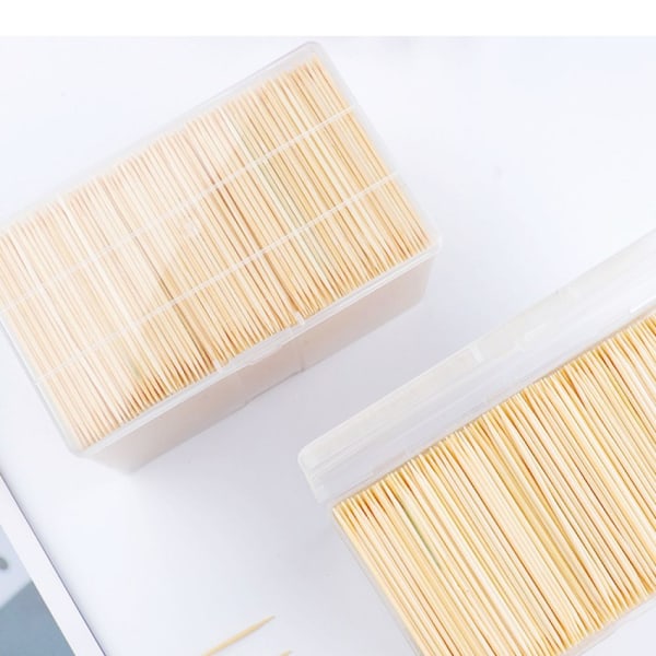 Tandpetare 3600 Stycken Bambu Tandpetare Trä Tandpetare Runda Tandpetare Dubbelsidiga Tandpetare Robust Slät Finish Bambu Tandpetare Cocktailpinnar för