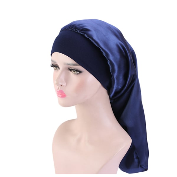 Siden Satin Bonnet för Kvinnor, Premiumkvalitet Satinmaterial med Bekväm Sömn för Långt Hår & Dubbla Lager Satin Skydd,