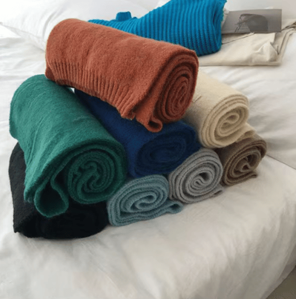 Sort temperament stil, koreansk stil imitation cashmere, vinter