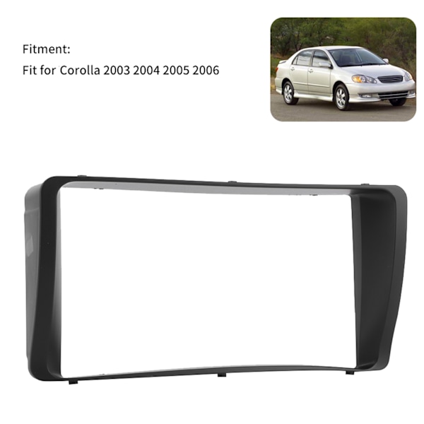 2Din 7 tommers navigasjonsramme DVD stereo radiospiller panel trim passer for Corolla 03‑06