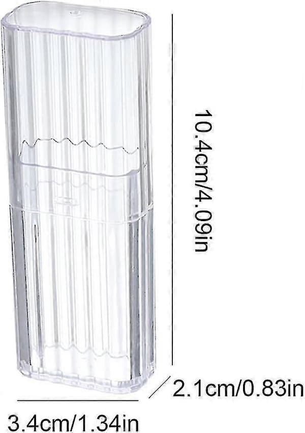 4 st bomullspinnshållare för resor, mini resefodral för bomullspinnar, bomullspinnslåda för sminksvampar Transparent