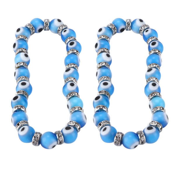 2 st Evil Eye Armband Lycklig Elegant Stil DIY Tillverkning Attraktiva Dekorativa Tillbehör för Kvinnor Flicka