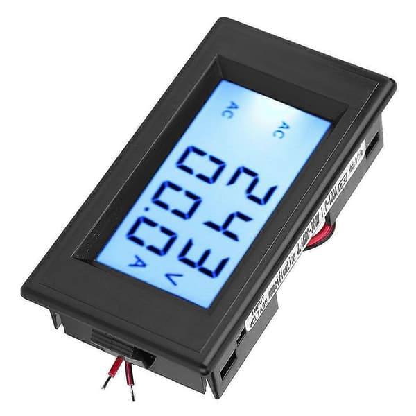 D69-2042 Dubbel display voltmeter amperemeter AC80-300V 0-50A 0-100A med strömtransformator Svart